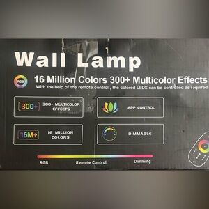 Multicolor LED Wall Lamp with Remote